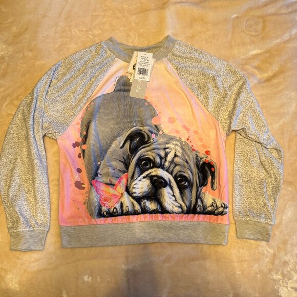 Jellifish Kids Bulldog Pajama Set Girls Large 10/12 2 Piece - Picture 6 of 16